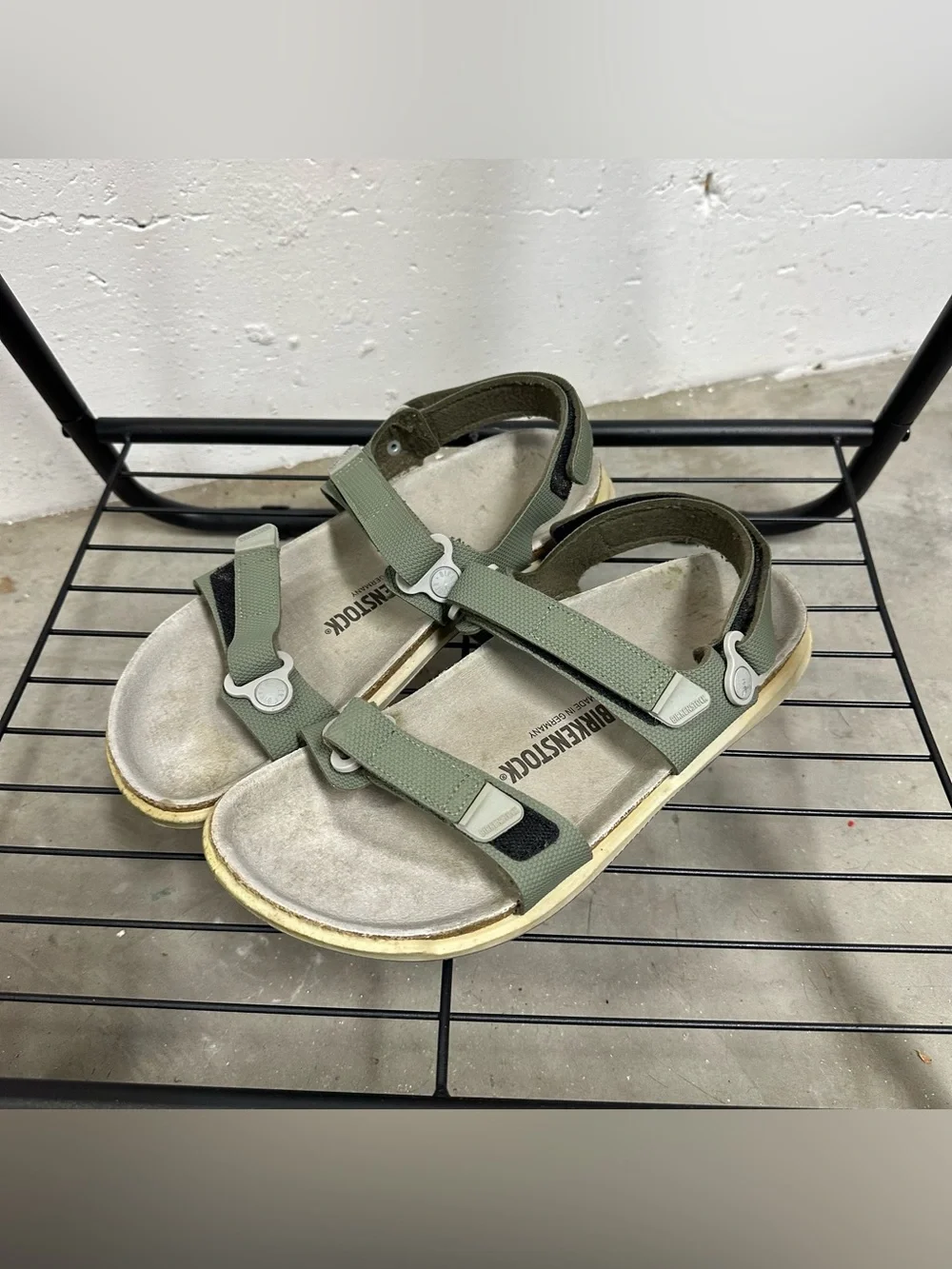 Birkenstock Men's Olive Green Strappy Sandals